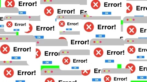 Multiple Error Popup Window Animation Stock Footage 312416403