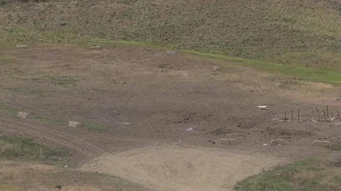 Multiple explosions at demo range Stock Footage 91527022