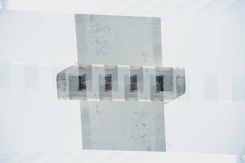 Multiple Exposure Modern Abstract Architecture building ads banner background Stock Photos