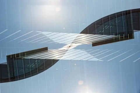 Multiple Exposure Modern Abstract Architecture building ads banner background Stock Photos
