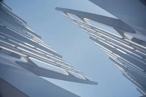 Multiple Exposure Modern Abstract Architecture building ads banner background Stock Photos