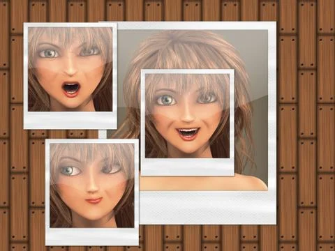 Multiple faces Stockillustratie