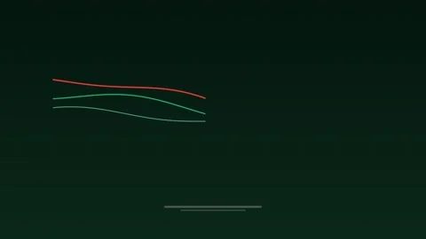 Multiple falling index lines recession jade concept loop Stock Footage 342616956
