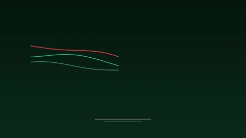 Multiple falling index lines recession mint concept loop Stock Footage 342616964