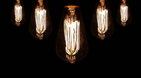 Multiple filament bulb flickers on Video stock 40005793