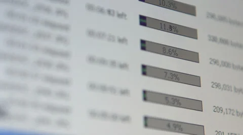 Multiple file downloads going at once Video stock 29658463