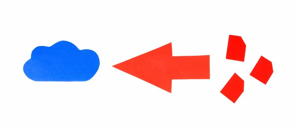 Multiple files transfer to the cloud storage, data upload, safety backup icon Stock Photos