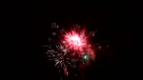 Multiple fireworks explosion Video stock 45599856