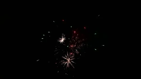 Multiple fireworks explosion Stock Footage 45599886
