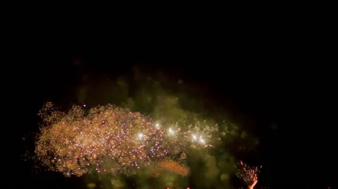 Multiple fireworks explosion Stock Footage 59511669
