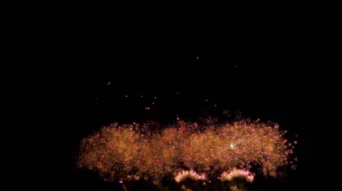Multiple fireworks explosion Stock Footage 64186281