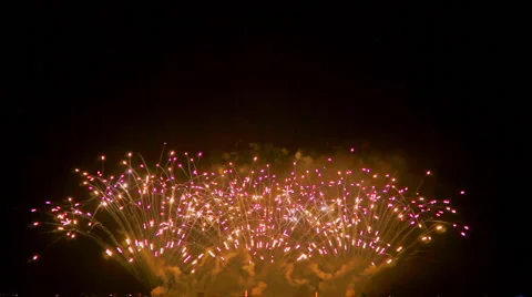 Multiple fireworks explosion Stock Footage 64188407