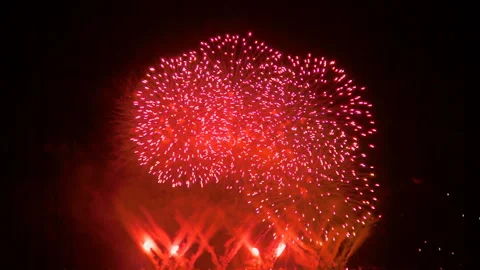Multiple fireworks explosion Stock Footage 99165786