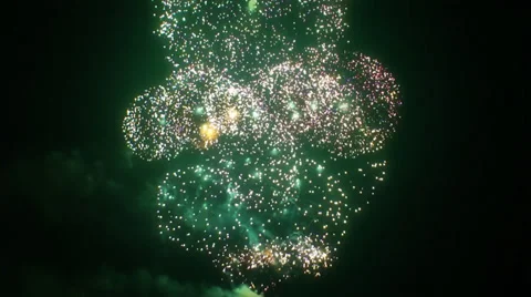 Multiple fireworks explosion FullHD 動画素材 31292945