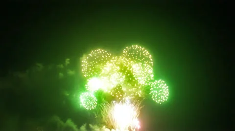 Multiple fireworks explosion FullHD Stock Footage 31602795