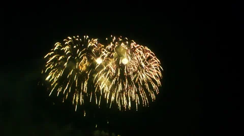 Multiple fireworks explosion FullHD Stock Footage 31603237
