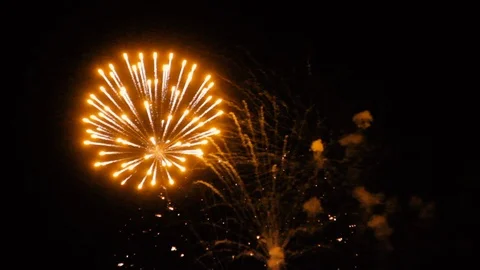 Multiple Fireworks Explosions Stock Footage 115819507