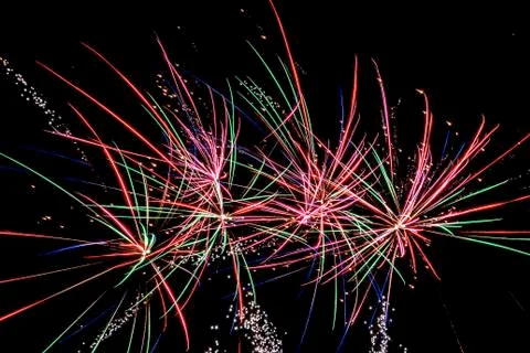 Multiple Fireworks July 4th Foto stock