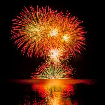 Multiple fireworks Stock Photos