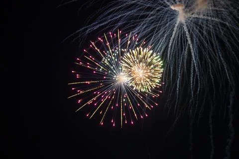 Multiple Fireworks Stock Photos