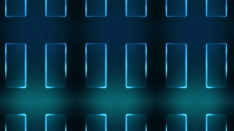 Multiple Floating Glass Screens 3D Stock Footage 325889868