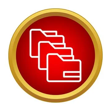 Multiple folders icon showing data organization management イラスト素材