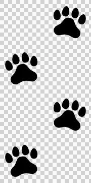 Multiple footprints of animals such as dogs and cats Stock Illustration