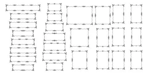 Multiple Frame set Templates for Photo Display and Graphic Layouts Stock Illustration