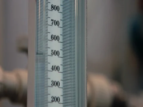 Multiple Gauges Reading Pressure on Equipment Stock Footage 76328908