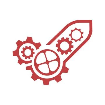 Multiple gears logo Gear logo vector illustration abstract design Pro Vector Stock Illustration