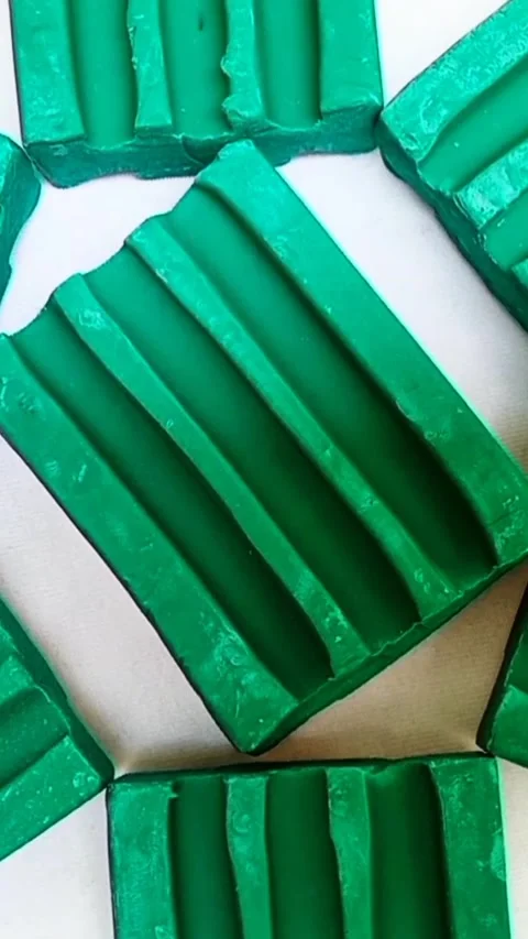 Multiple Green Dishwashing Soap Bars Rotating on White Background, Stock Footage Video stock 332324435