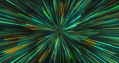 Multiple green light trails moving again... | Stock Video | Pond5