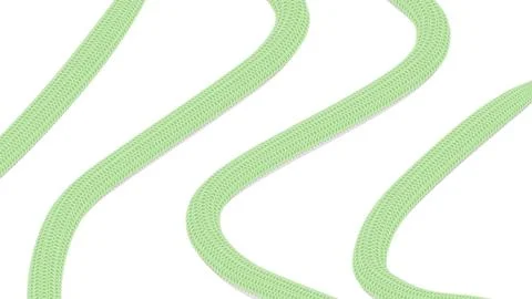 Multiple green snake like tubes forming a diagonal pattern Stock Illustration