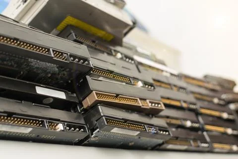 Multiple hard drives from your computer Foto stock