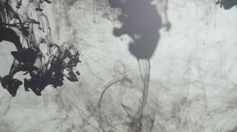 Multiple heavy black ink clouds Stock Footage 52971643