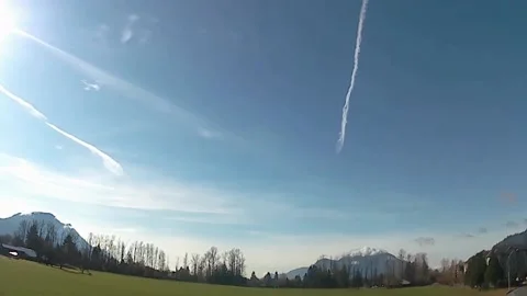 Multiple Homogenitus Cirrus Chemtrails Stock Footage 144960573