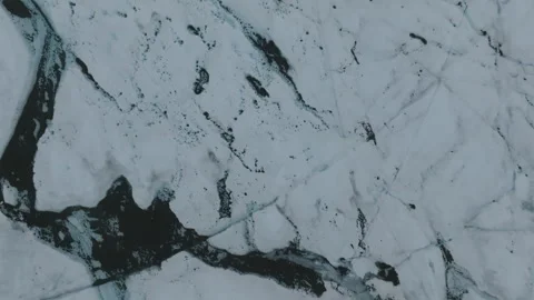 Multiple Ice Streams Cutting Through Greenland Ice Sheet Aerial 2 Stock Footage 292941425