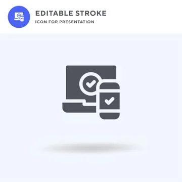 Multiple icon vector, filled flat sign, solid pictogram isolated on white, lo Stock Illustration