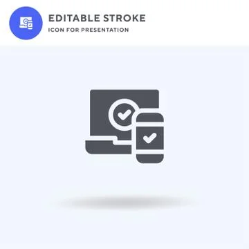 Multiple icon vector, filled flat sign, solid pictogram isolated on white, logo Stock Illustration