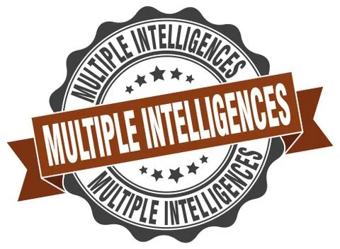 Multiple intelligences stamp. sign. seal Stock Illustration