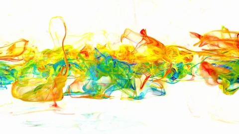 Multiple iridescent multicolored pulsating shockwave particle explosions alpha Stock Footage 129177417