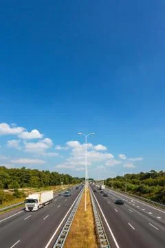 Multiple lane highway in the netherlands Stock Photos