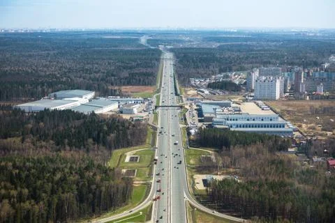 Multiple lane road Stock Photos