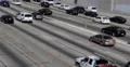 Multiple Lanes US Freeway Crowded Busy Highway Los Angeles Rush Hour Commuters 4k or 4k+ Resolution