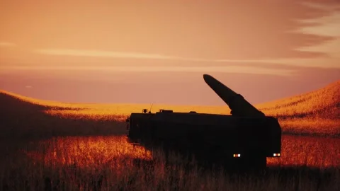 Multiple Launch Rocket System in the field. Stock Footage 209827064