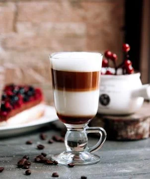 Multiple layer coffee drink Stock Photos