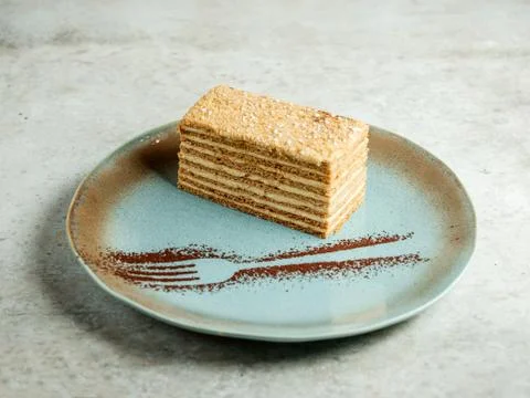 Multiple layer cream dessert Stock Photos
