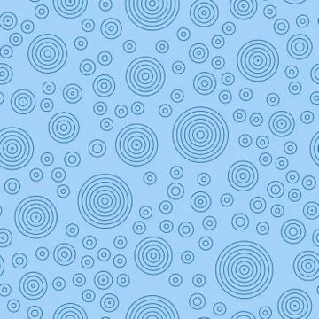 Multiple Layer Different Sized Concentric Circles Diagram Repeat Pattern. Empty Stock Illustration