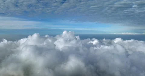 Multiple layers of clouds. View from Agung volcano in Bali island. Stock Footage 246488124