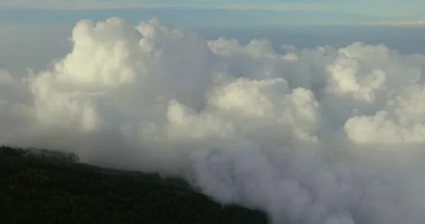 Multiple layers of clouds. View from Agung volcano in Bali island. Stock Footage 247396109